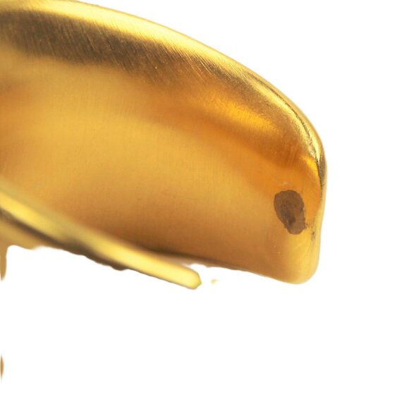 VINTAGE 1992 ROBERT LEE MORRIS HAND SIGNED MATTE GOLD PLATE CUFF BRACELET - Picture 6 of 6